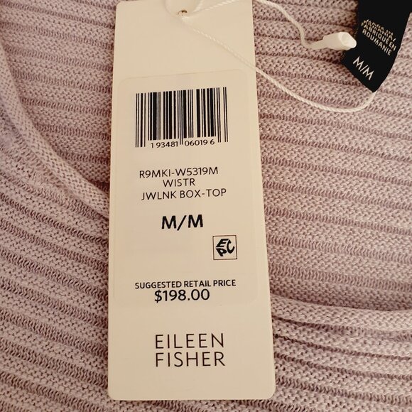 Eileen Fisher Organic Linen/Cotton Knit Top NWT - Picture 2 of 13